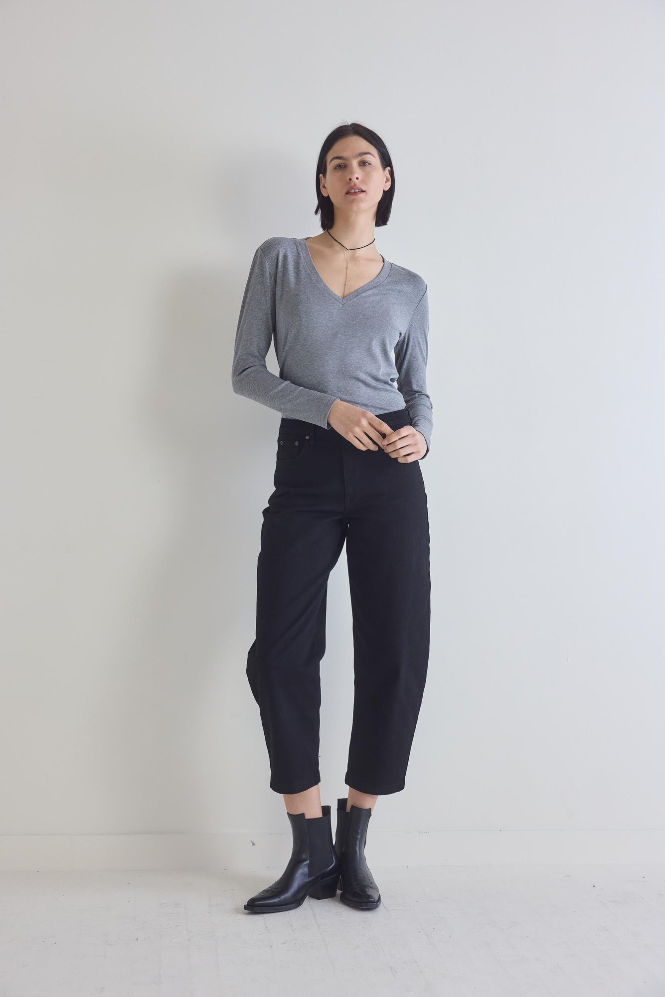 The Classic Barrel Leg Jeans | True Black