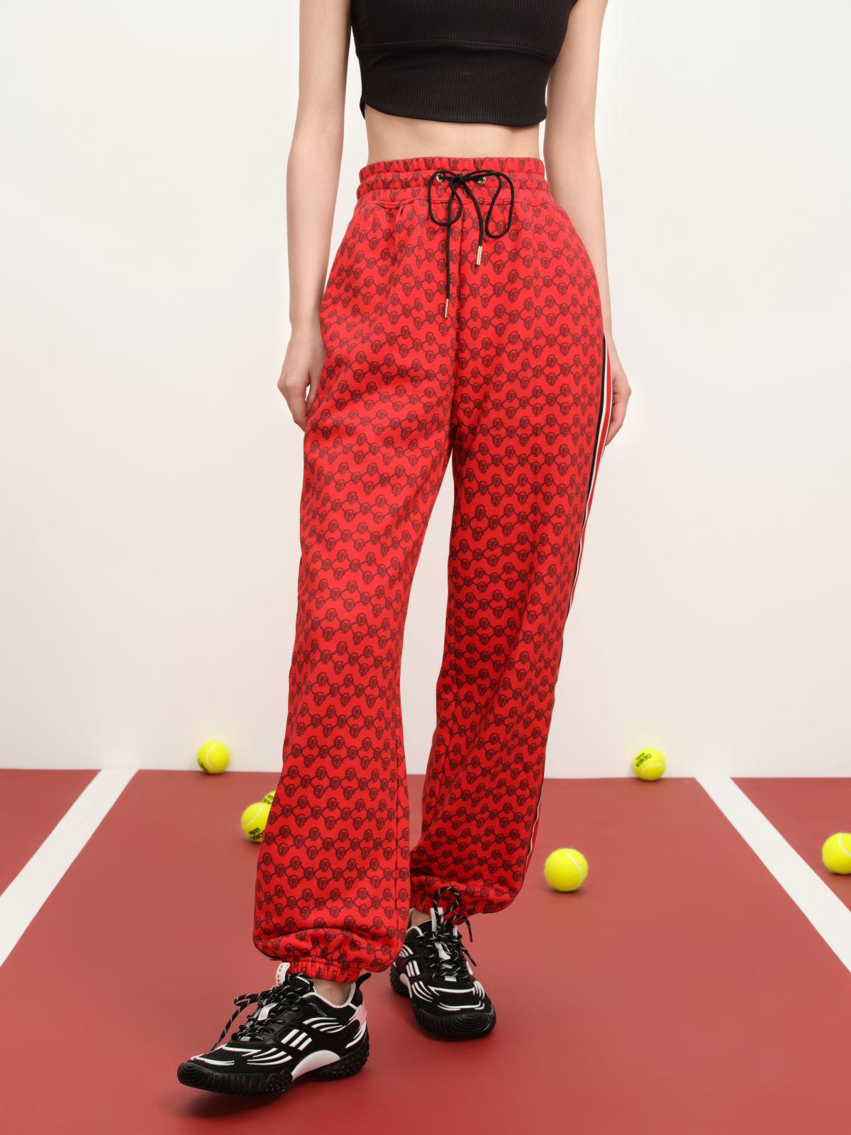 Drawstring Sport Pants | Red