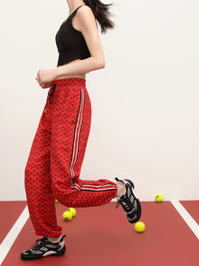 Drawstring Sport Pants | Red