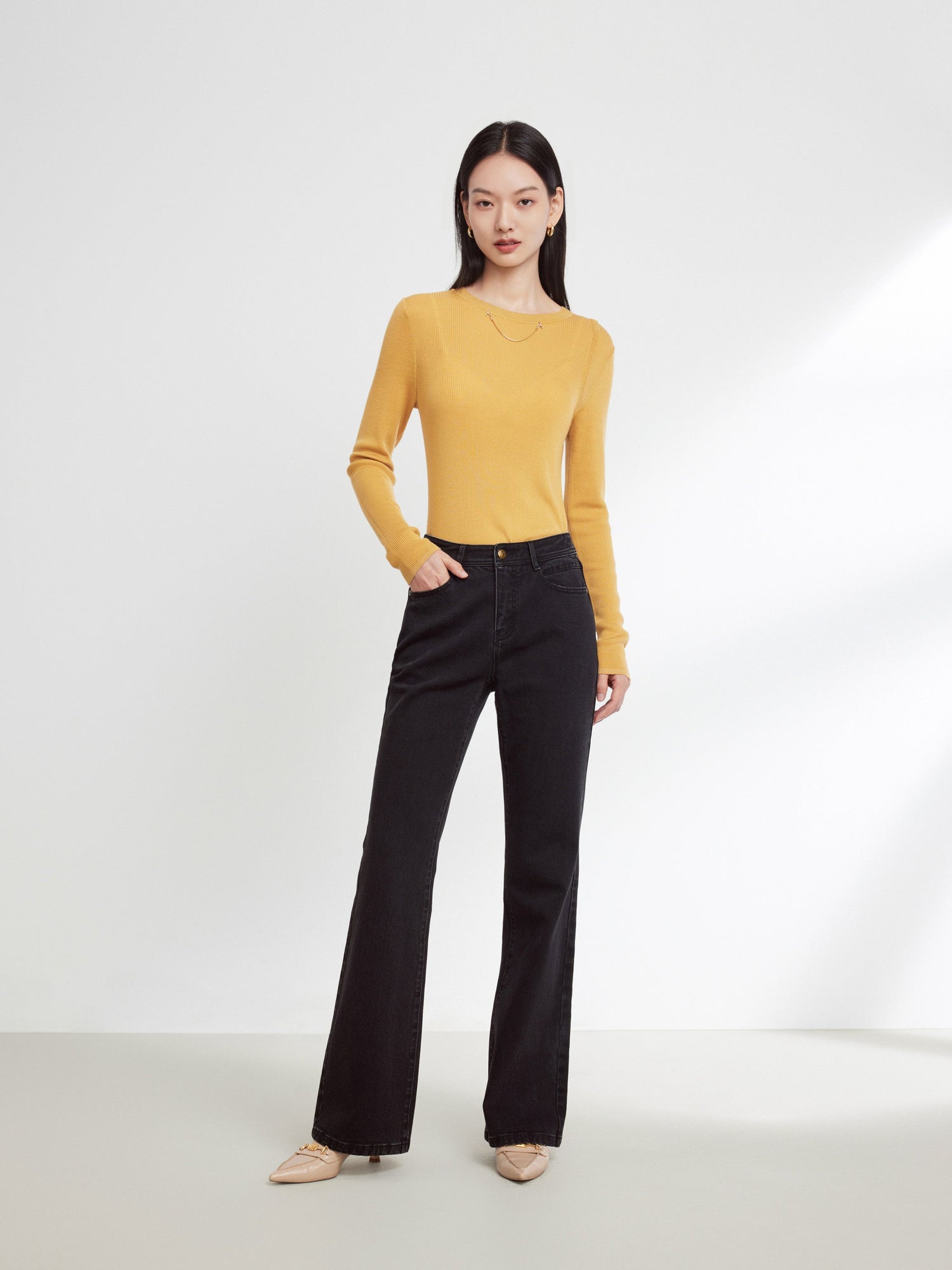 Knitted Top | Yellow