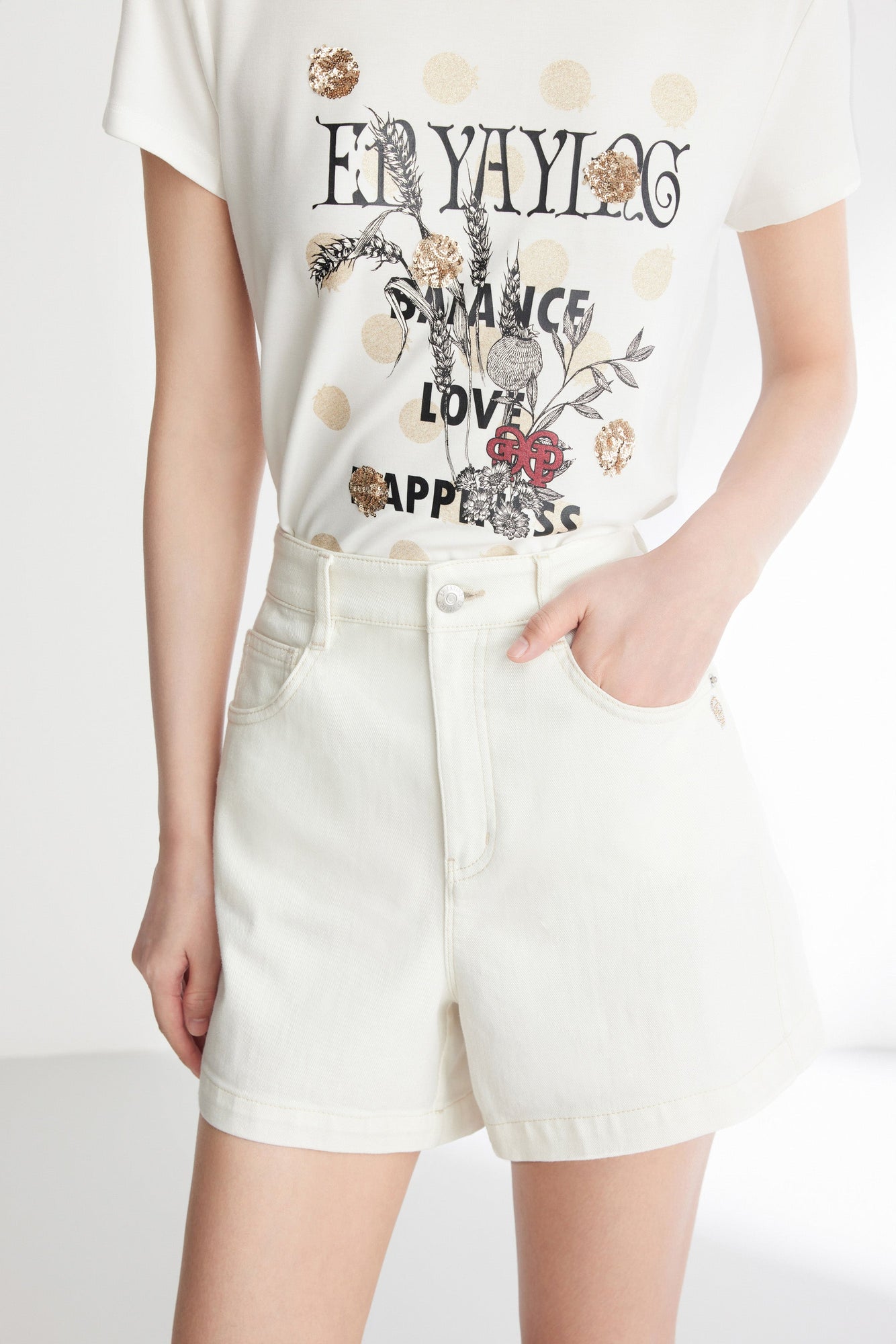Denim Shorts | White