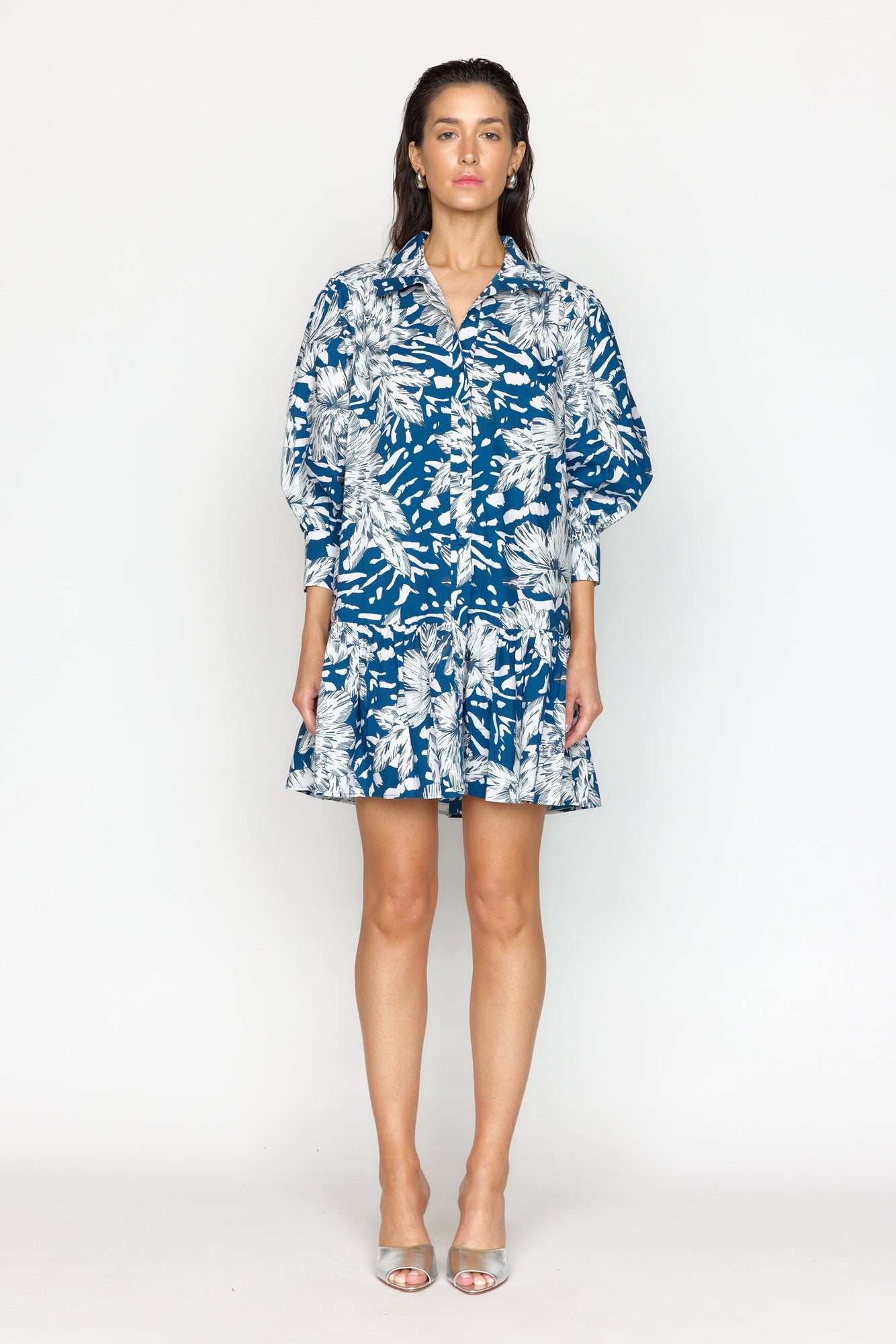 Emi Dress | Navy Lotus
