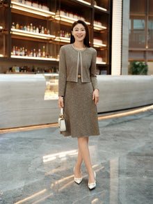 Two-Piece Waist-Cinching Dress | Golden