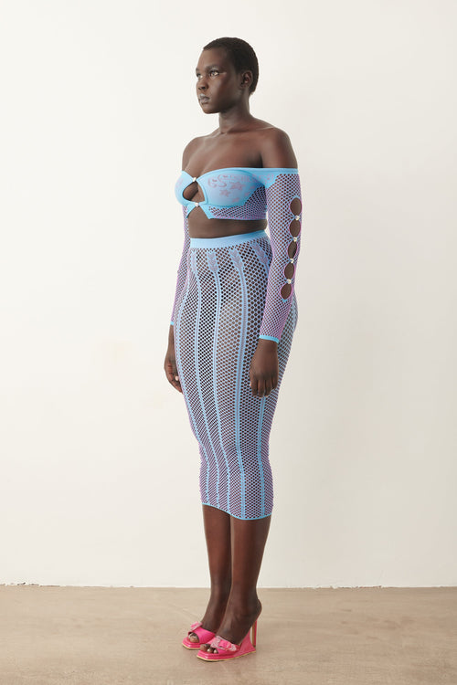 Womens | Fortune Skirt | Crypto Blue