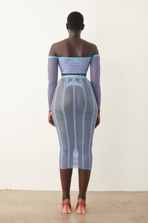 Womens | Fortune Skirt | Crypto Blue