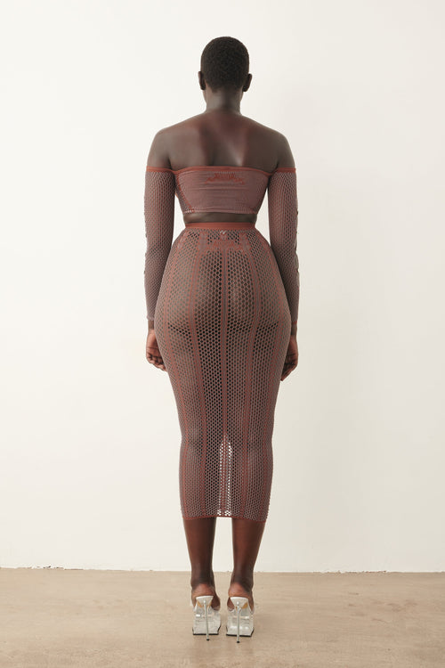 Womens | Fortune Skirt | Old Money Brown