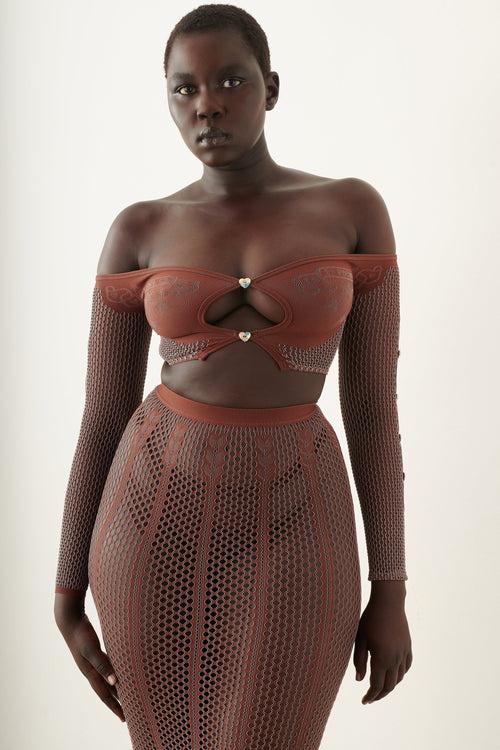 Womens | Fortune Skirt | Old Money Brown