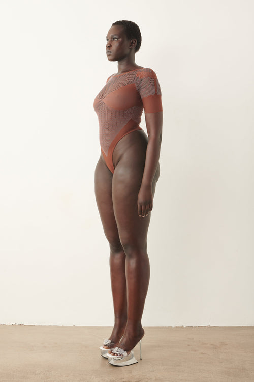 Womens | Vivian Bodysuit | Old Money Brown