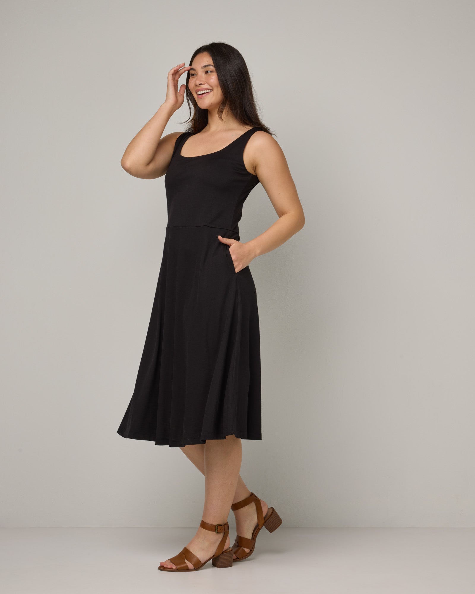 Women | Ava Fit & Flare Dress | Black