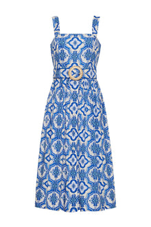 Candace Dress | Belle Tile Blue