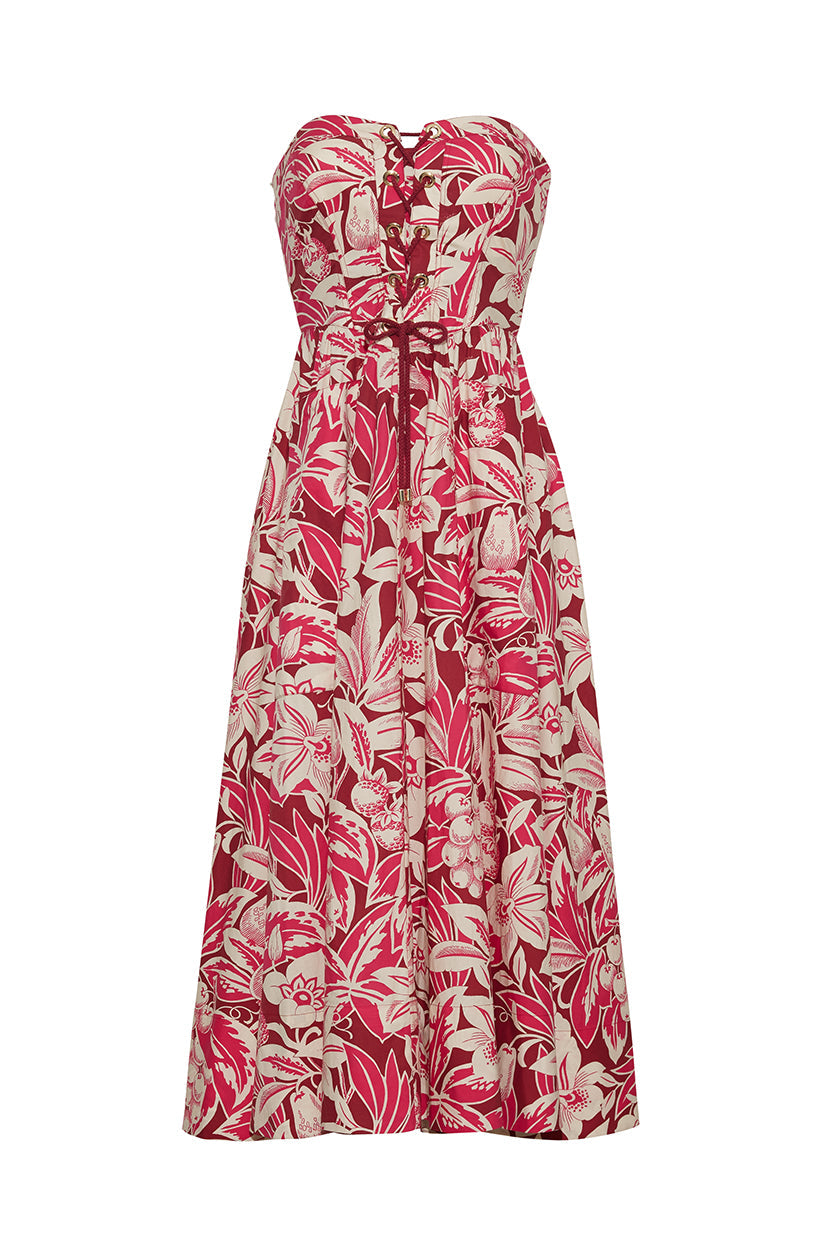 Nicola Dress | Tropical Harvest Pink