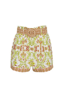 Palmer Shorts | Vine Floral Mint Green