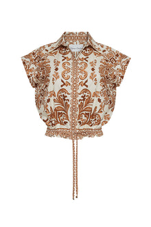 Octavia Top | Saltaire Brown