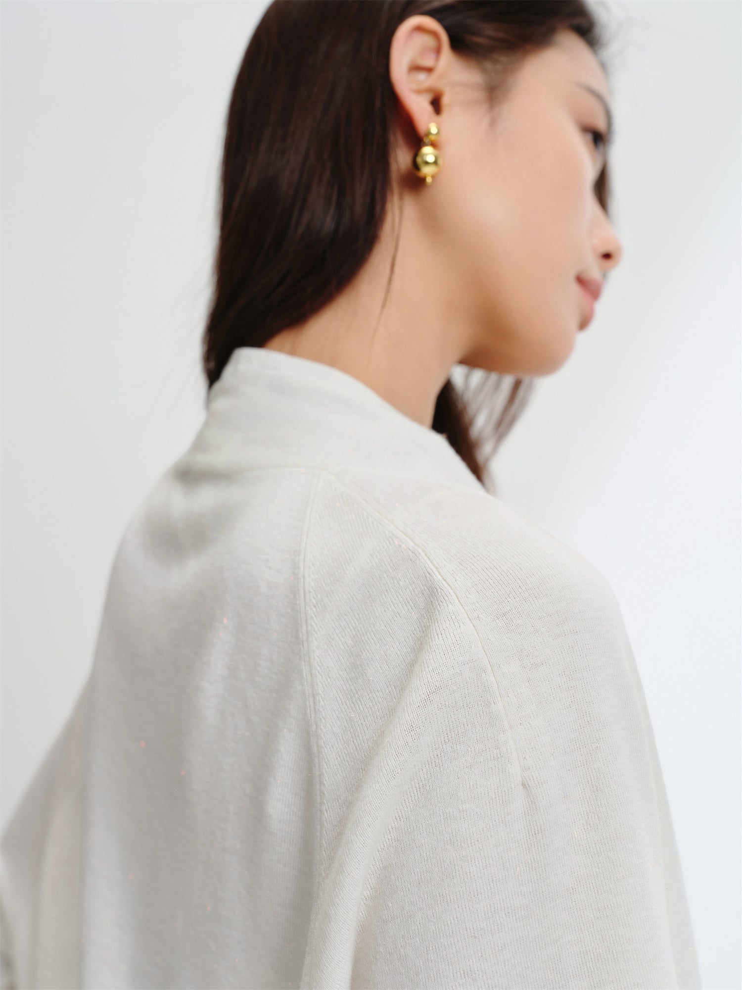 Wool Knit Cardigan | White