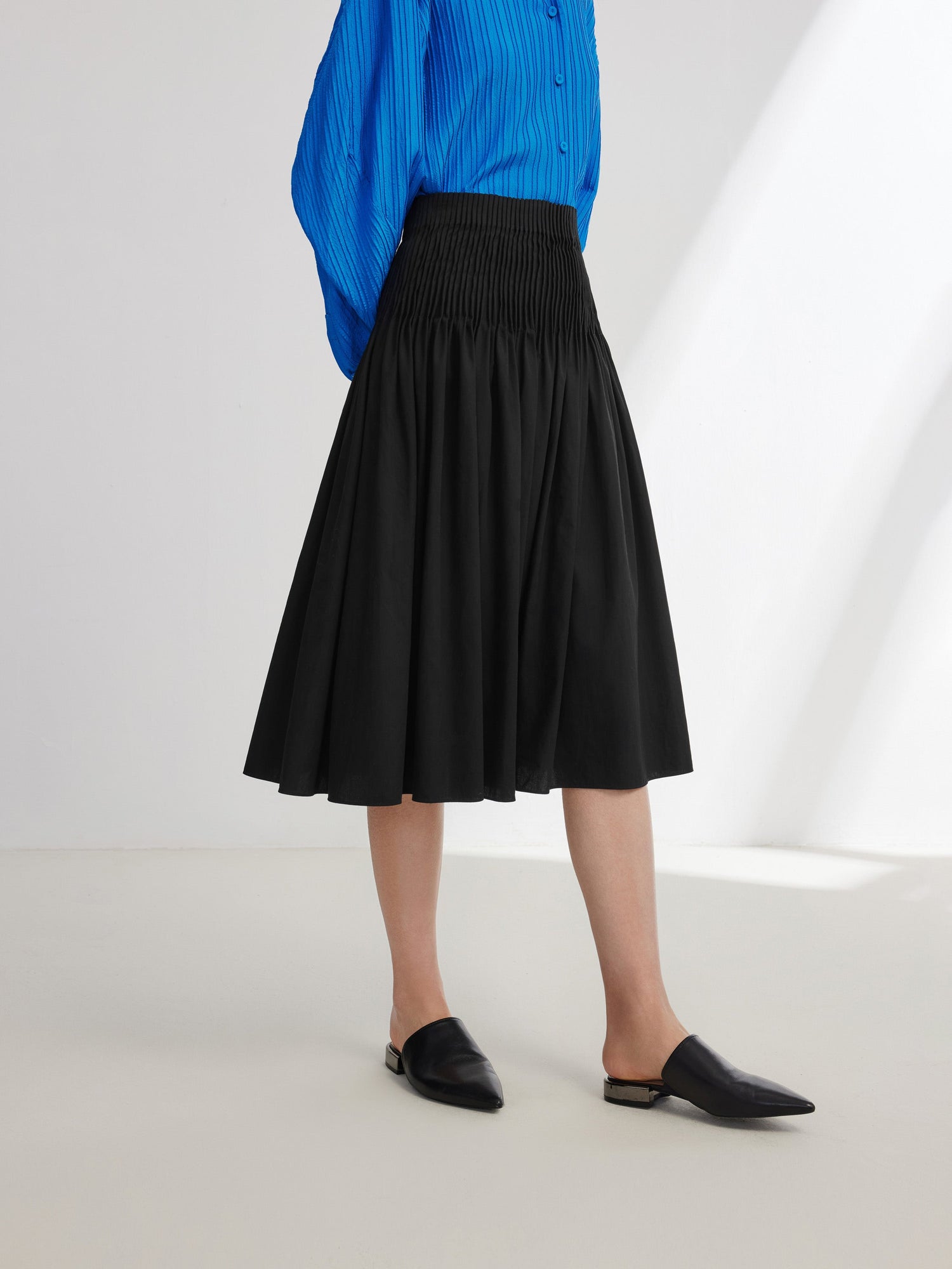 Cotton A Skirt | Black