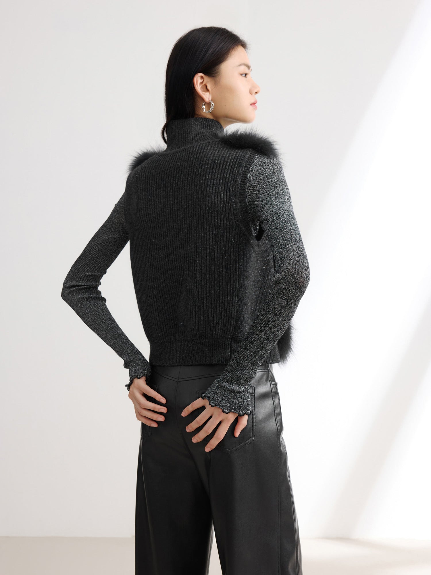 Sheep Wool & Cashmere Blend Vest | Grey