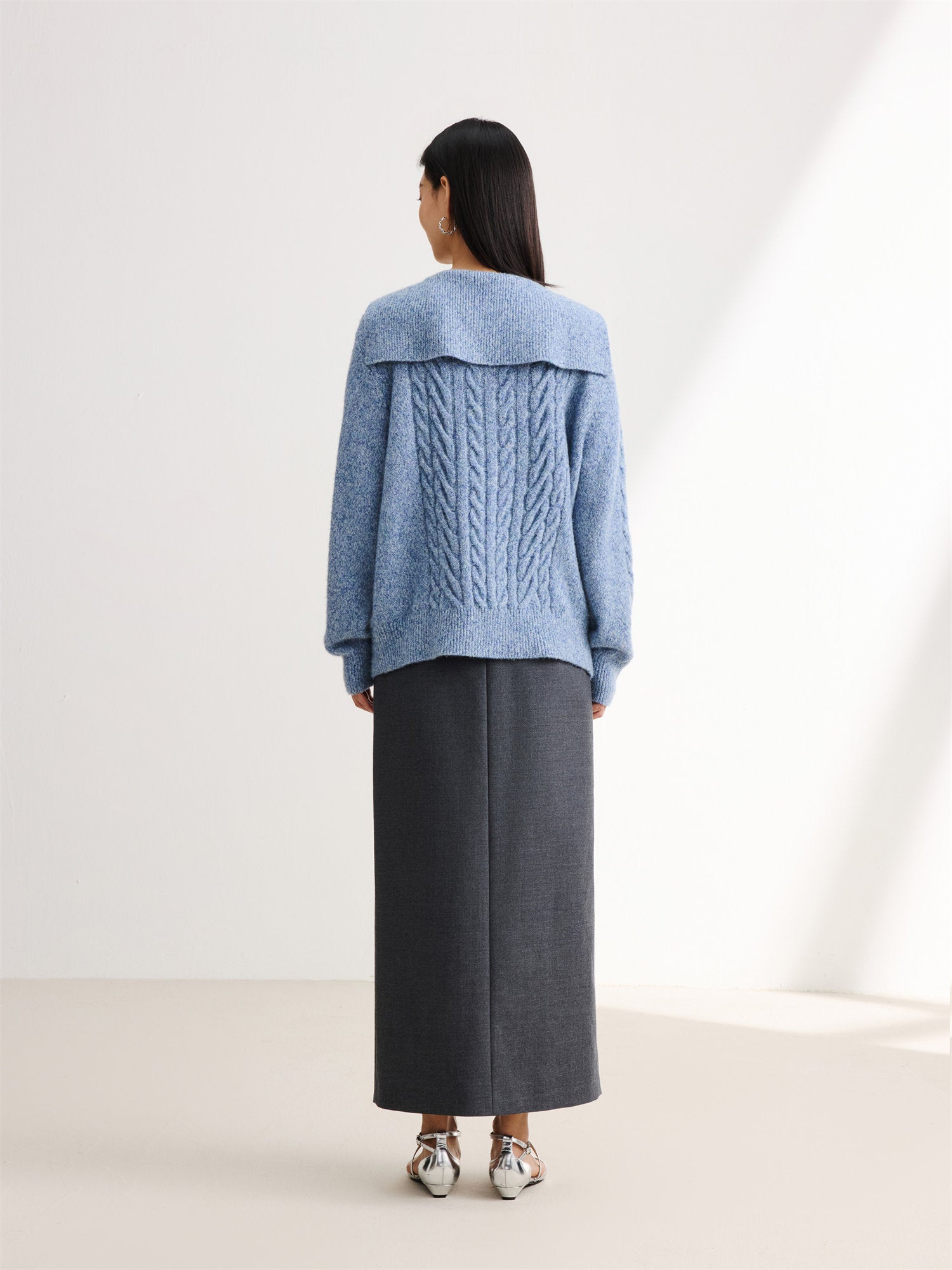 Cable Knit Pullover | Blue