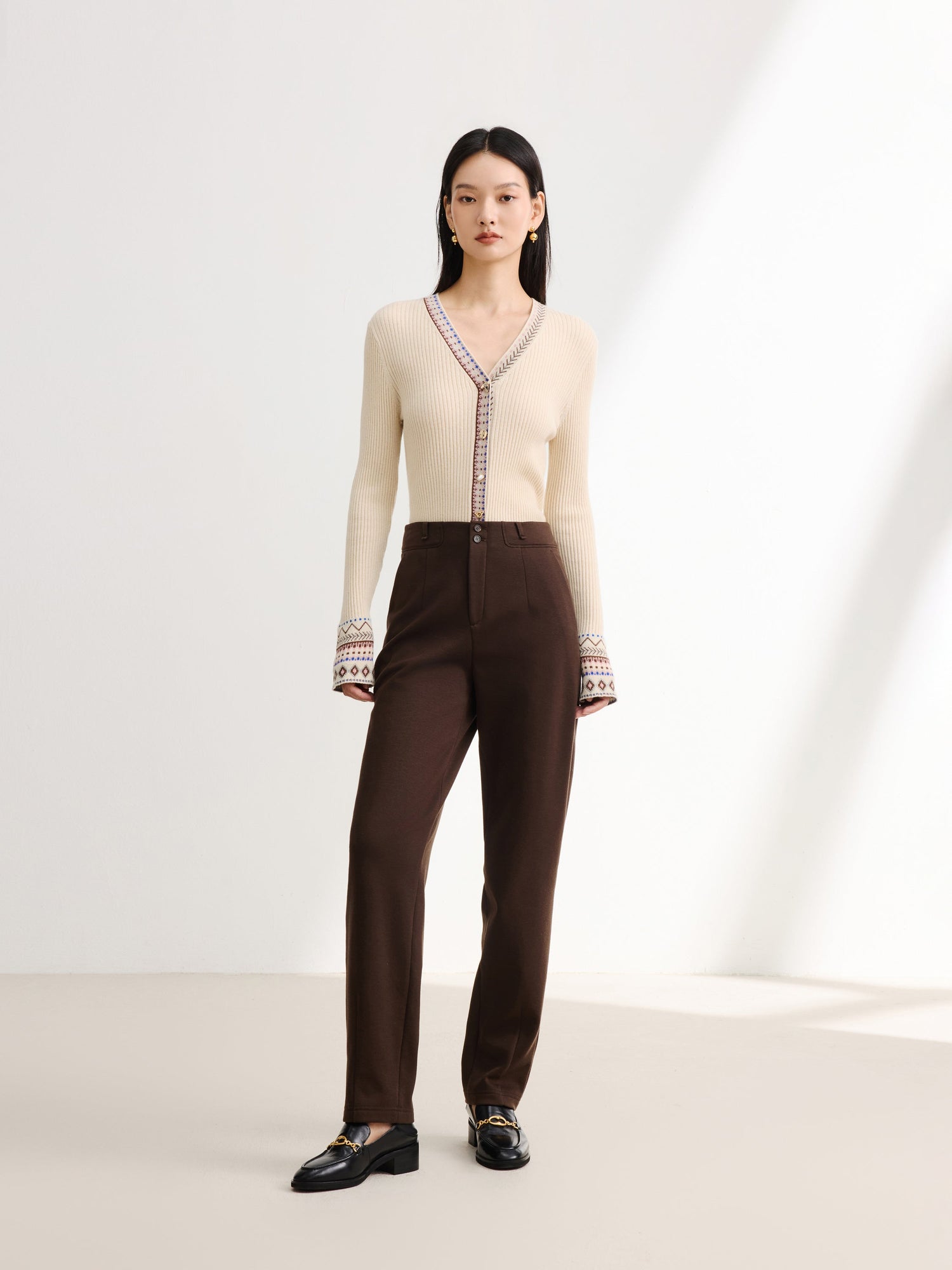 TENCEL Wool Pants | Brown