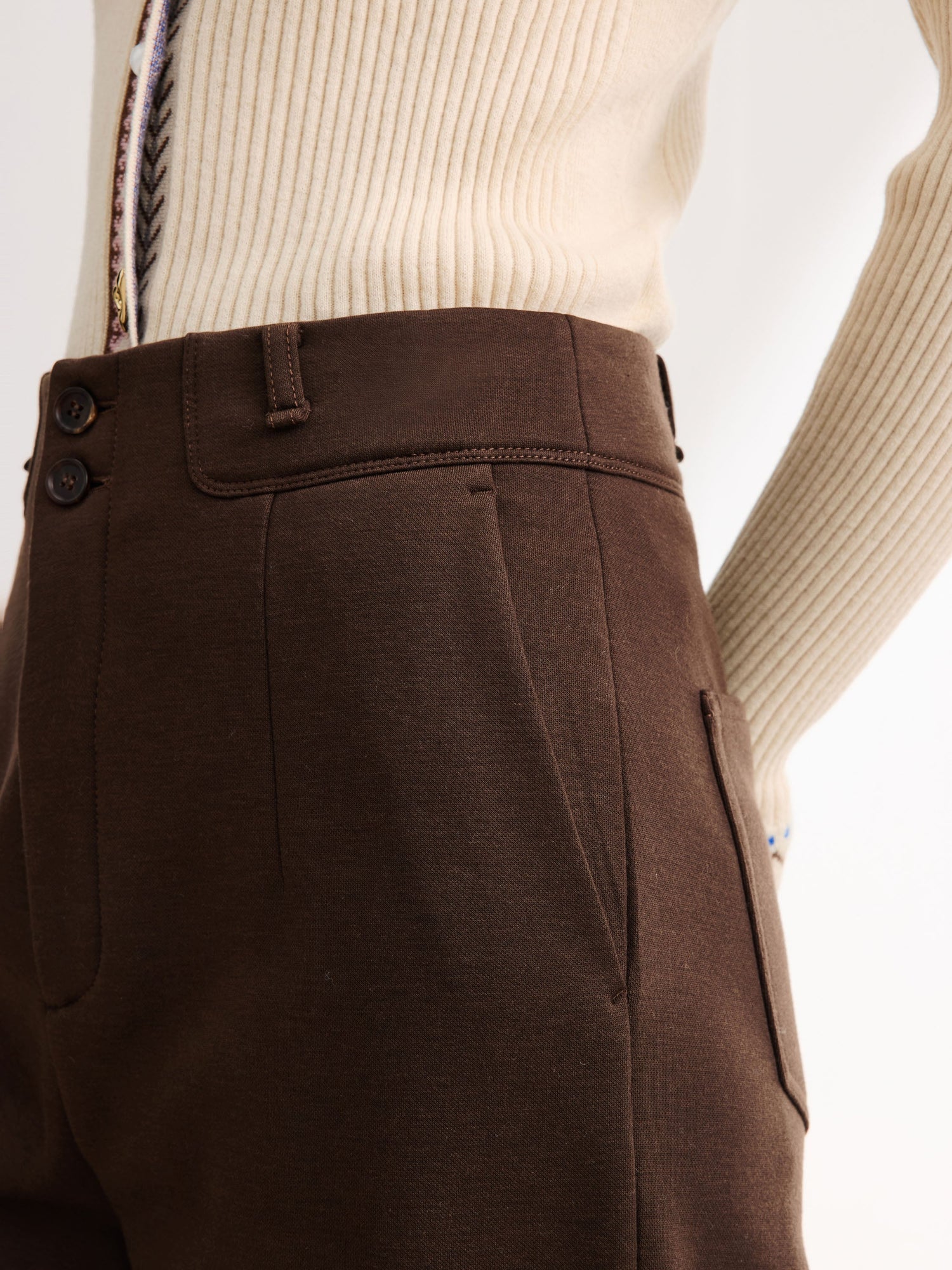 TENCEL Wool Pants | Brown