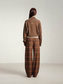 Half-High Neck Knitted Batwing Sweater | Camel