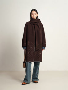Lightweight Yak Cashmere Wool Coat | Brown