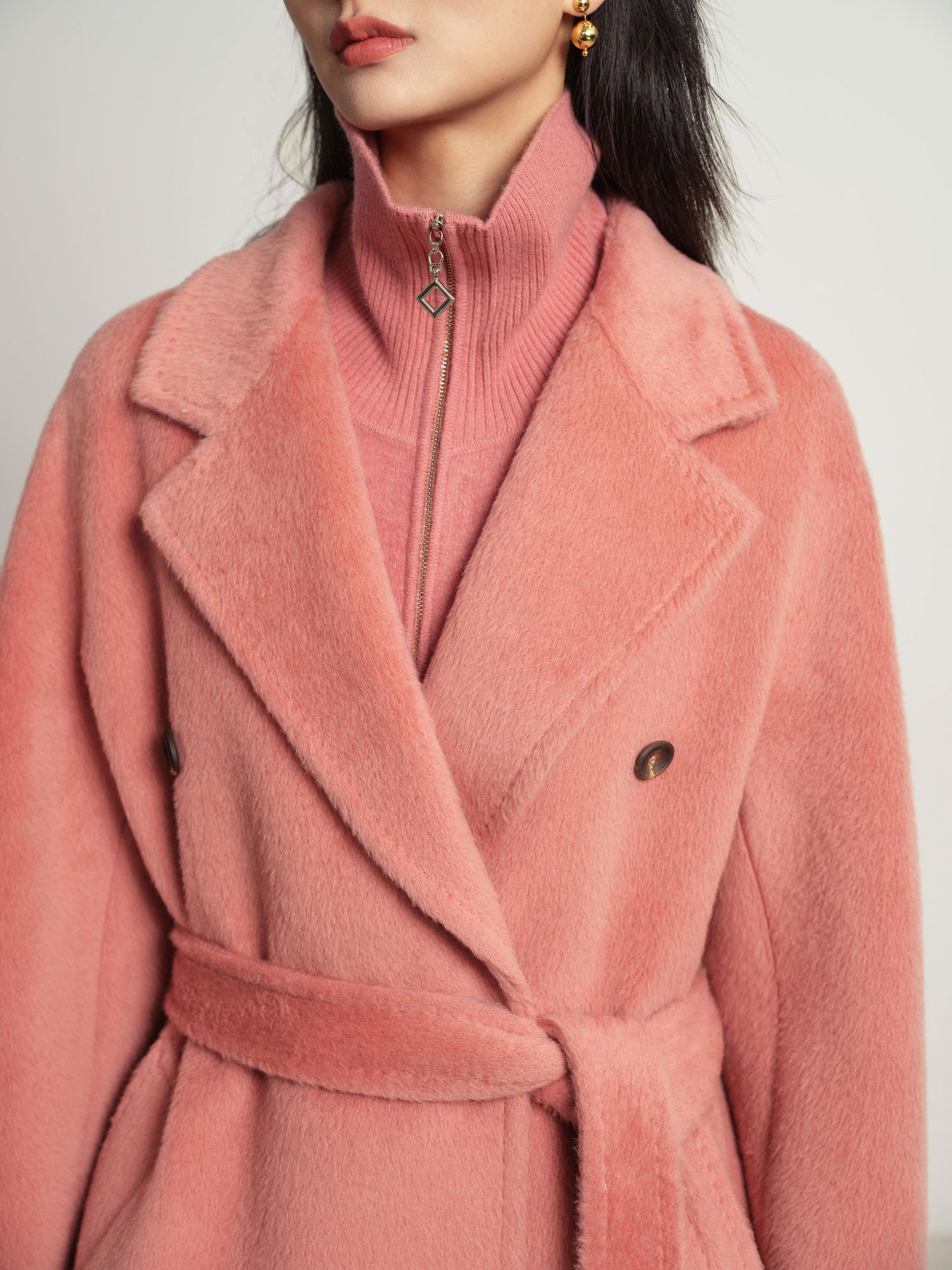 Wool Coat | Pink