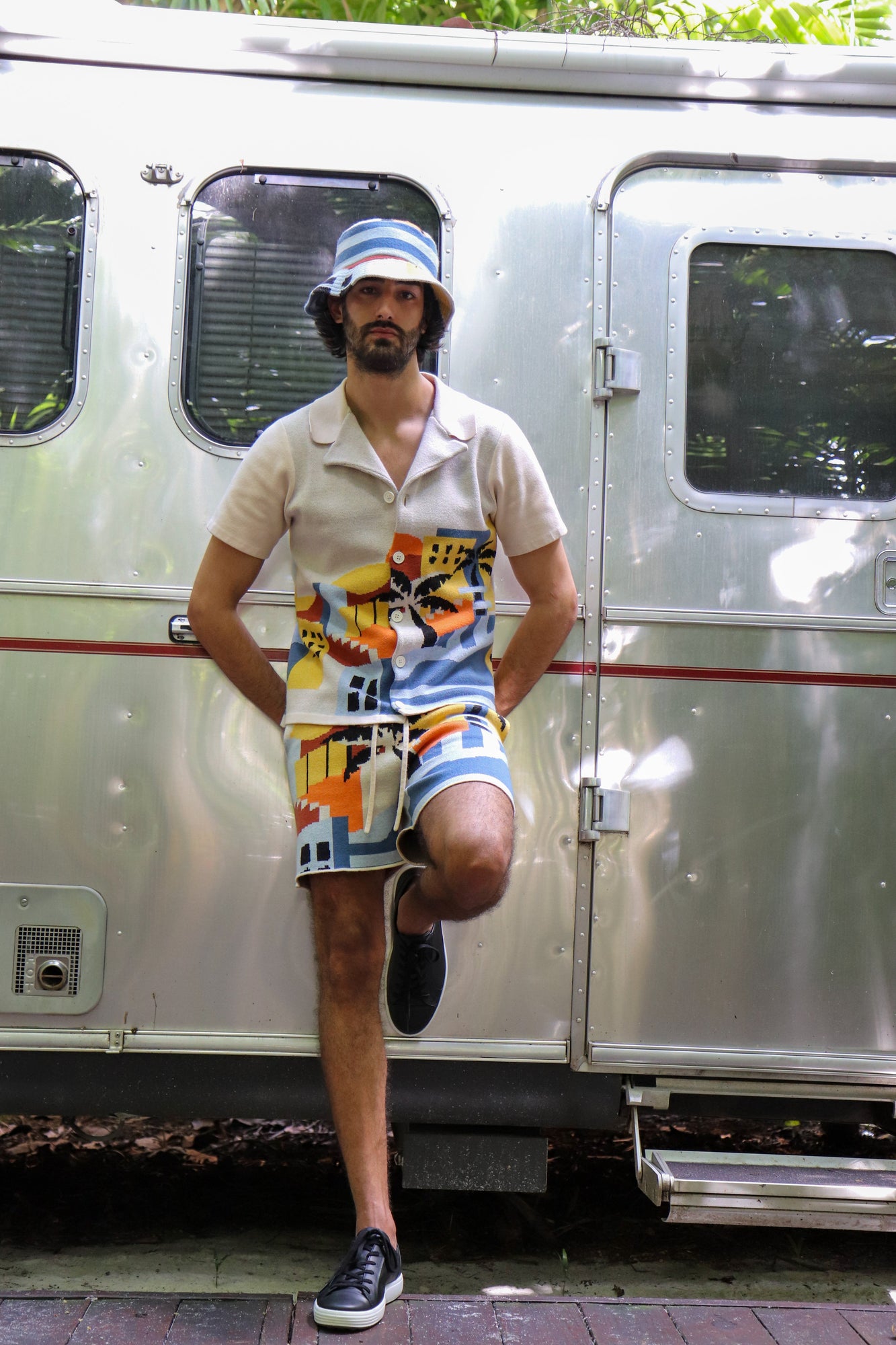 Havana Sunset Knit Shirt | Beige