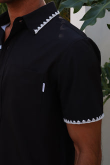 Black Stitch Weekend Shirt | Black