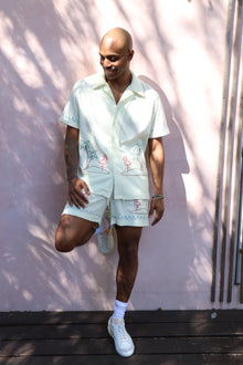 Flamingo Beach Terry Shirt | Beige