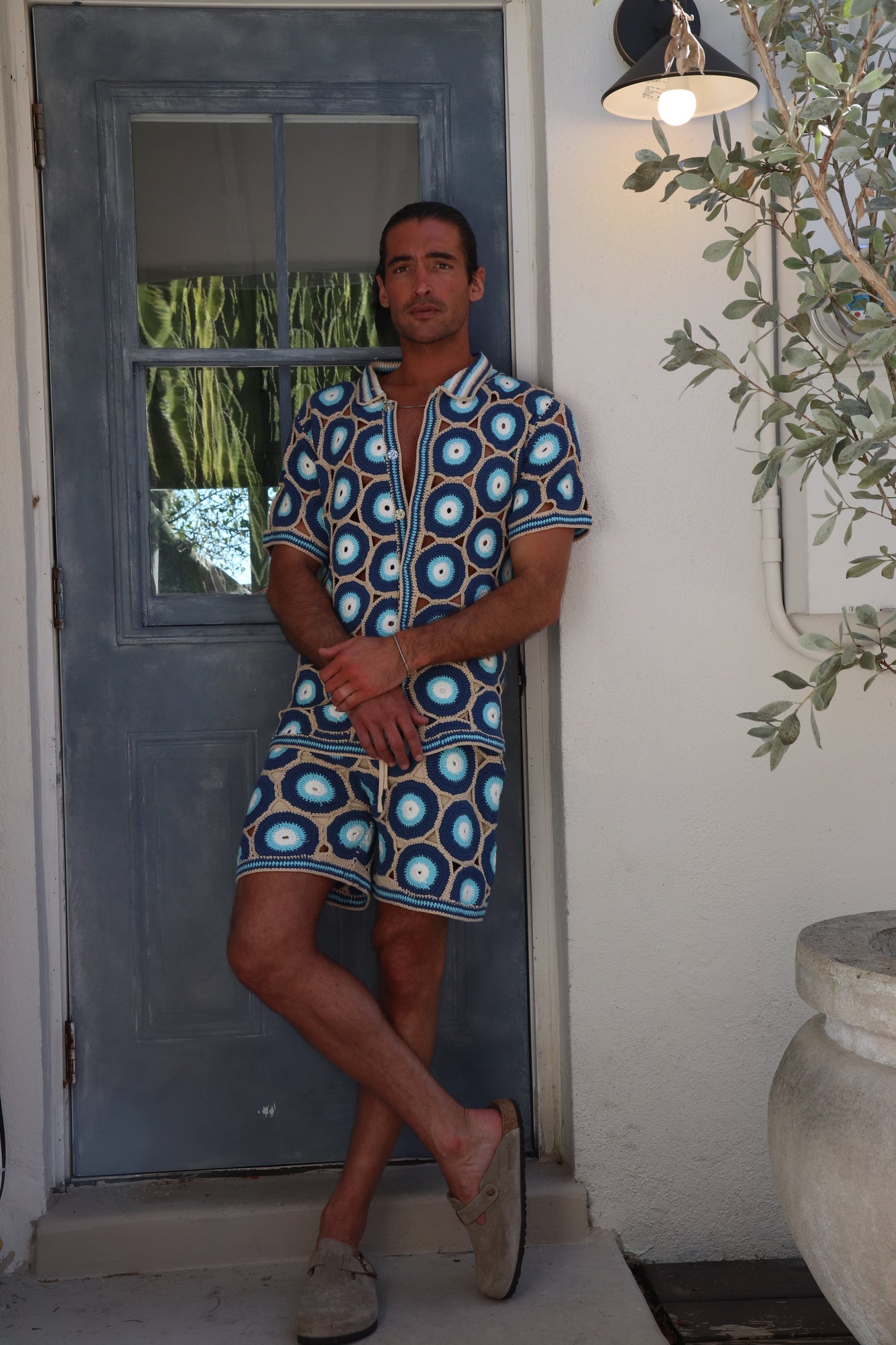 Evil Eye Knit Shirt | Blue