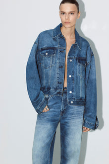 Oversized Denim Jacket | Blue Wash