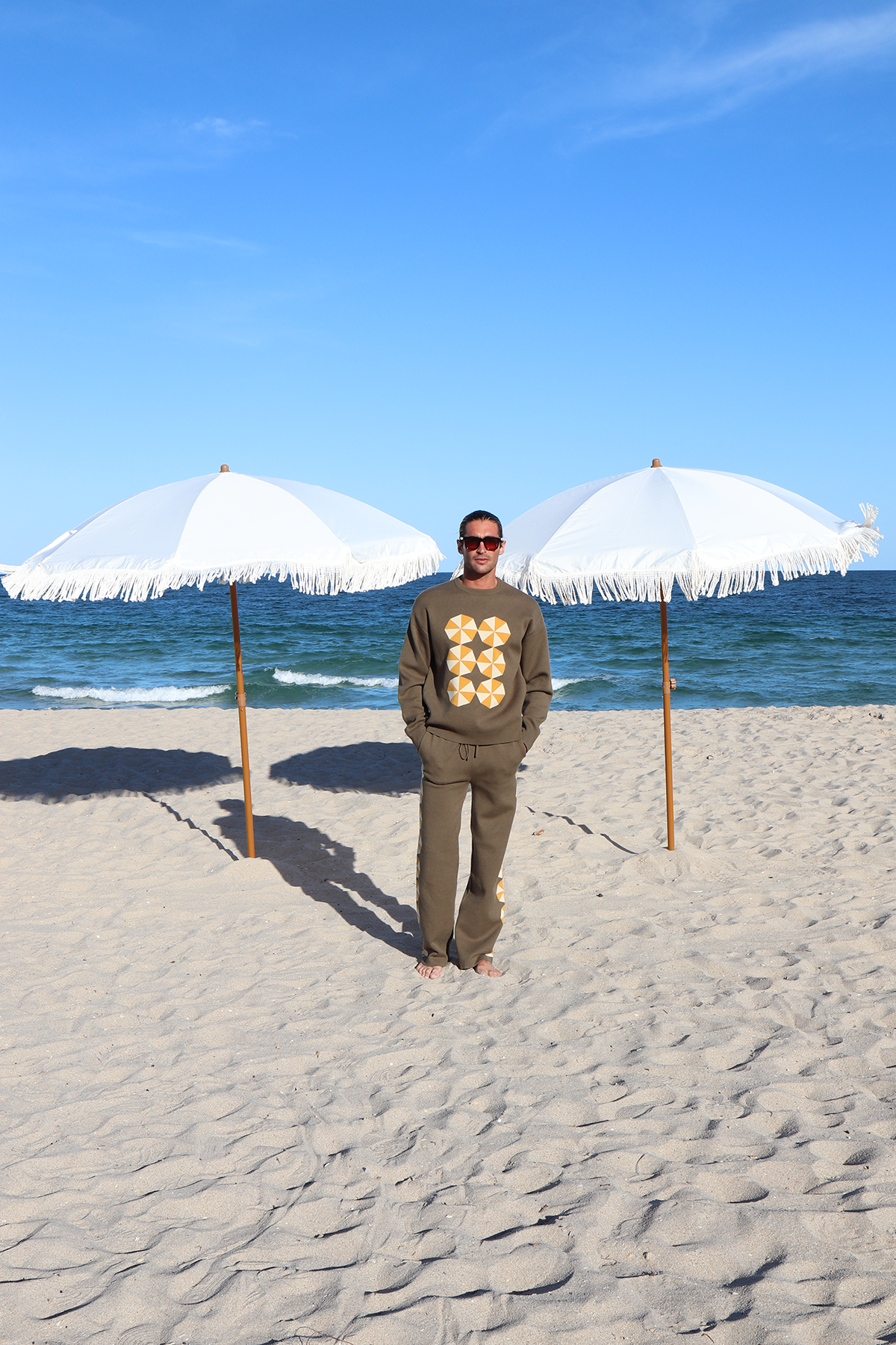 Green Umbrella Knit Sweater | Green