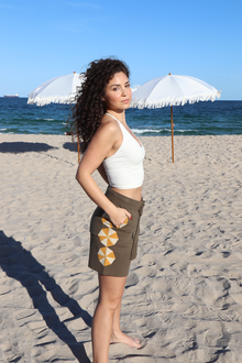 Green Umbrella Knit Short | Green