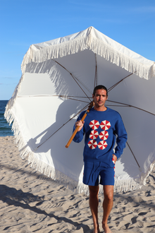 Blue Umbrella Knit Sweater | Blue