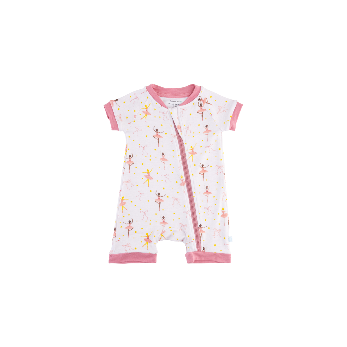 Baby Short-Sleeve Bamboo Romper | Ballerina