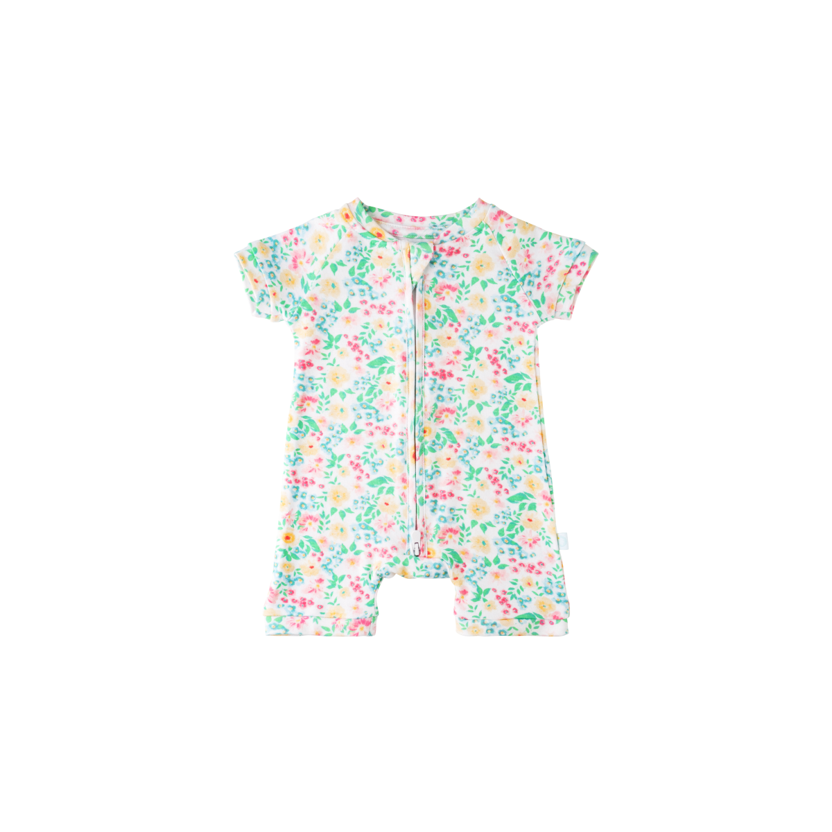 Baby | Short-Sleeve Bamboo Romper | Rust Checkerboard