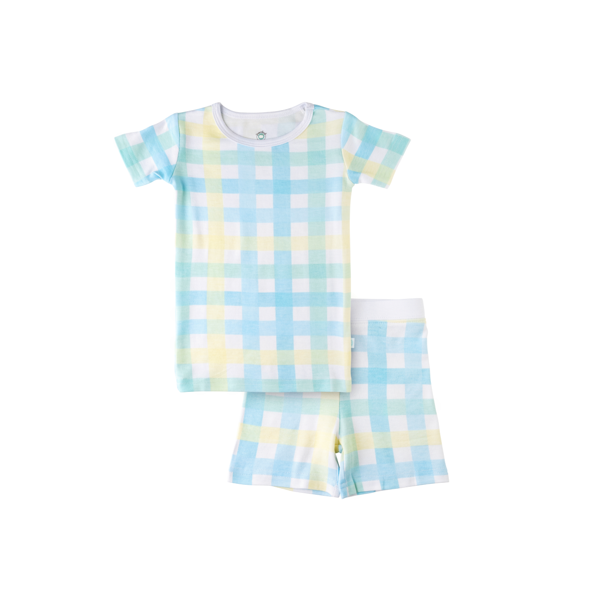Toddler | Short-Sleeve Bamboo Pajamas | Gingham