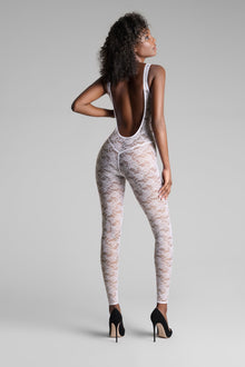 Backless Jumpsuit - Flashback | White