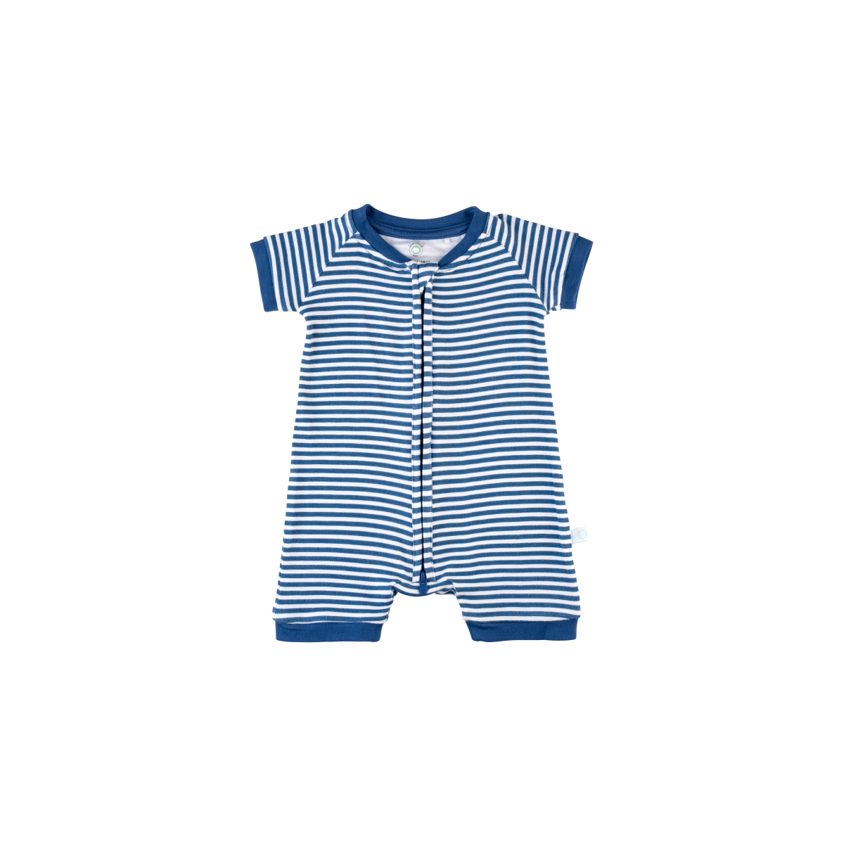 Baby | Short-Sleeve Bamboo Romper | Rust Checkerboard