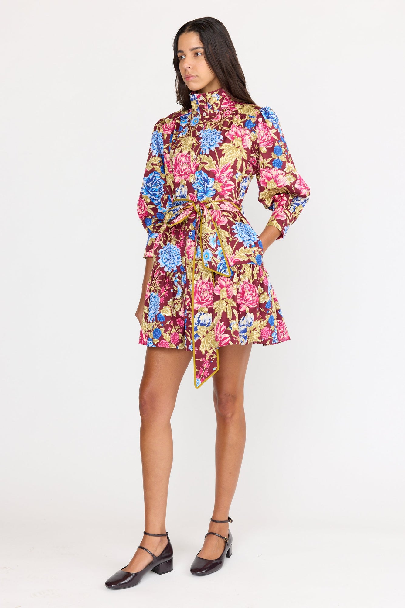 Emi Dress | Carmine Floral