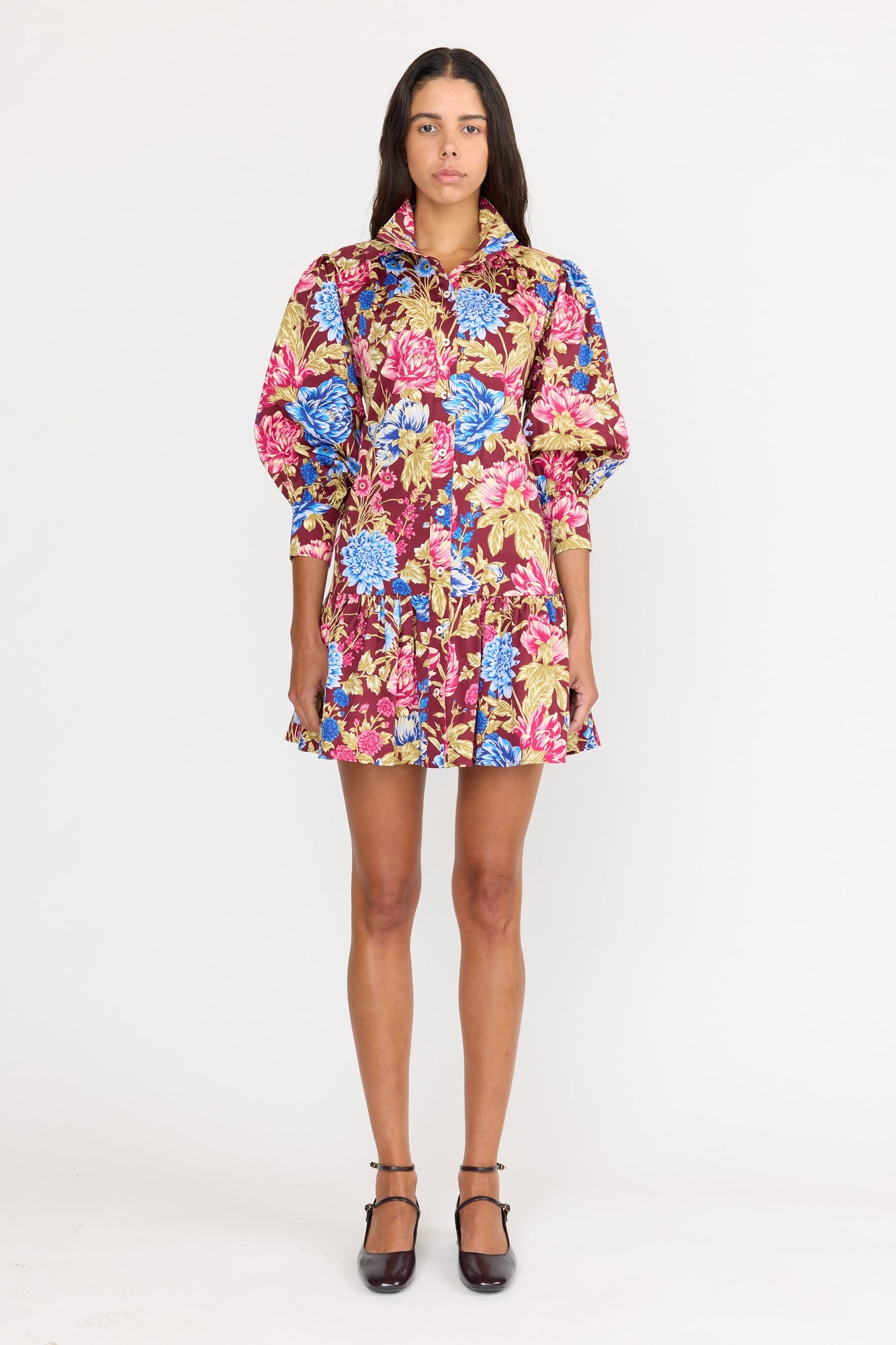 Emi Dress | Carmine Floral