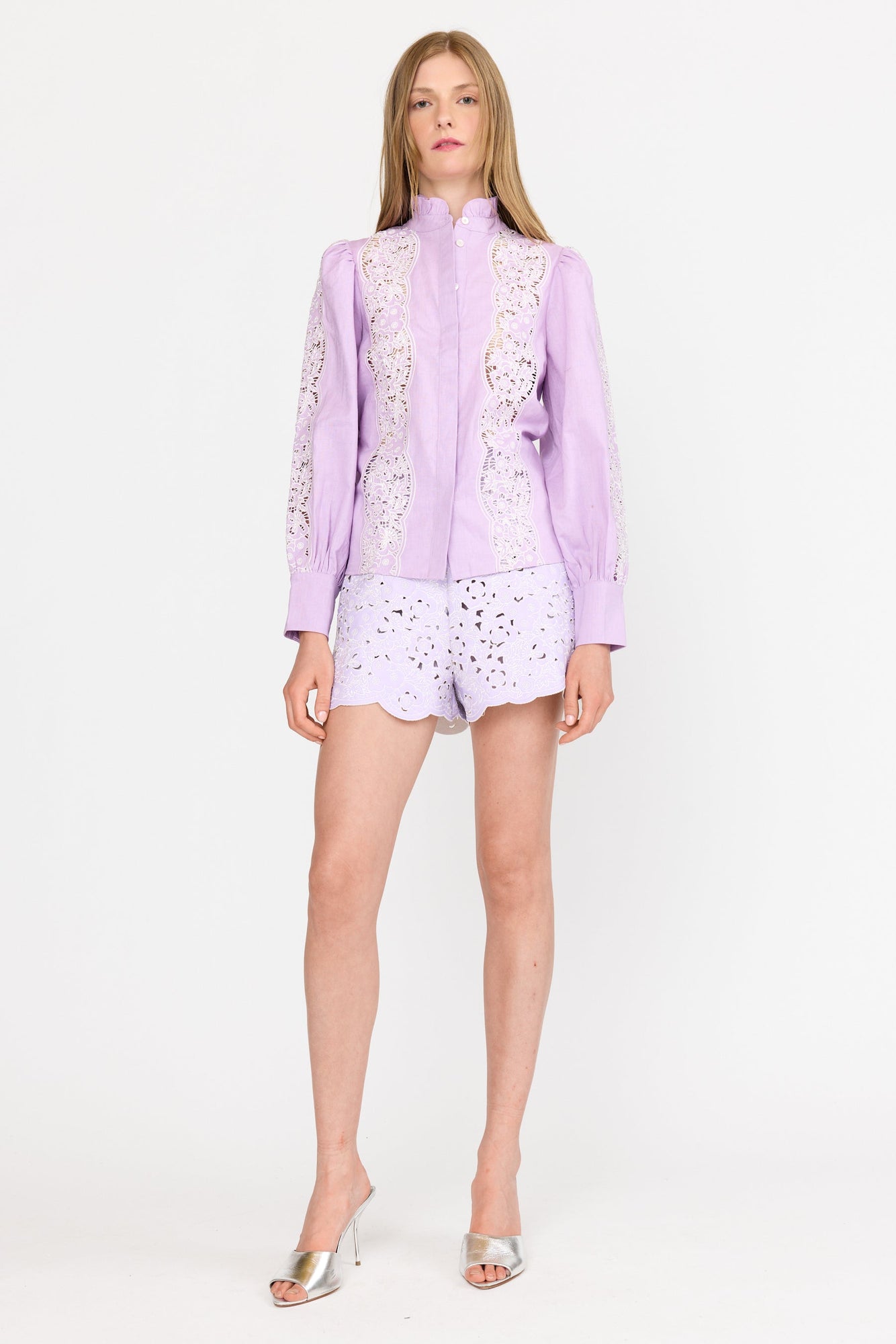 Riley Top | Lilac Embroidery