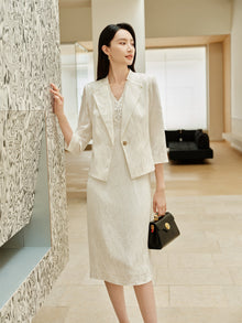 Mulberry Silk Blazer | White