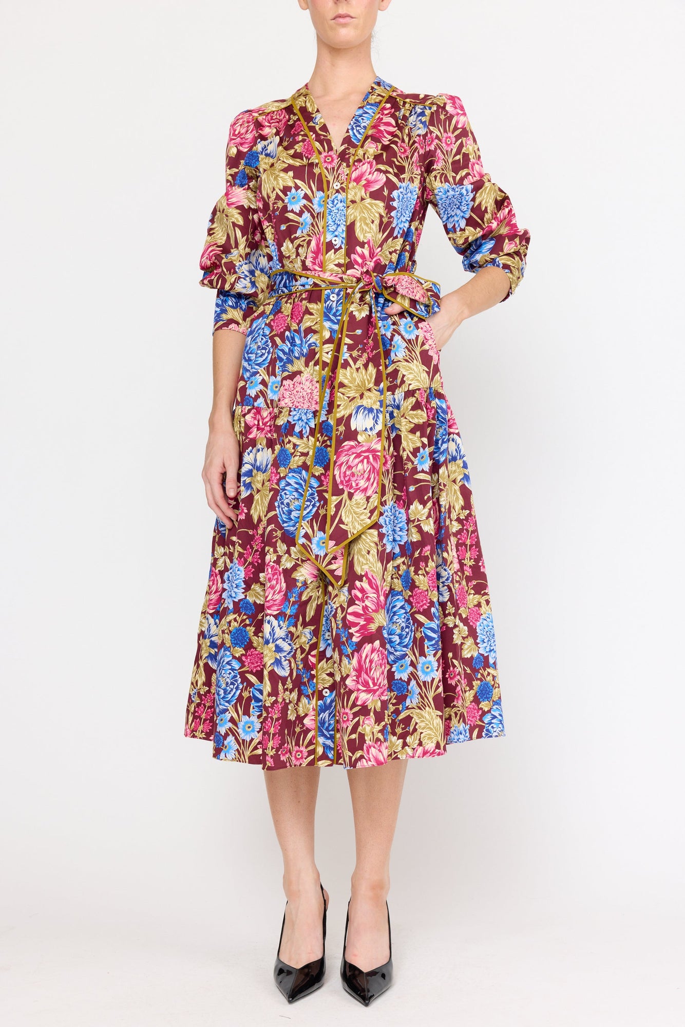 Layla Dress | Carmine Floral