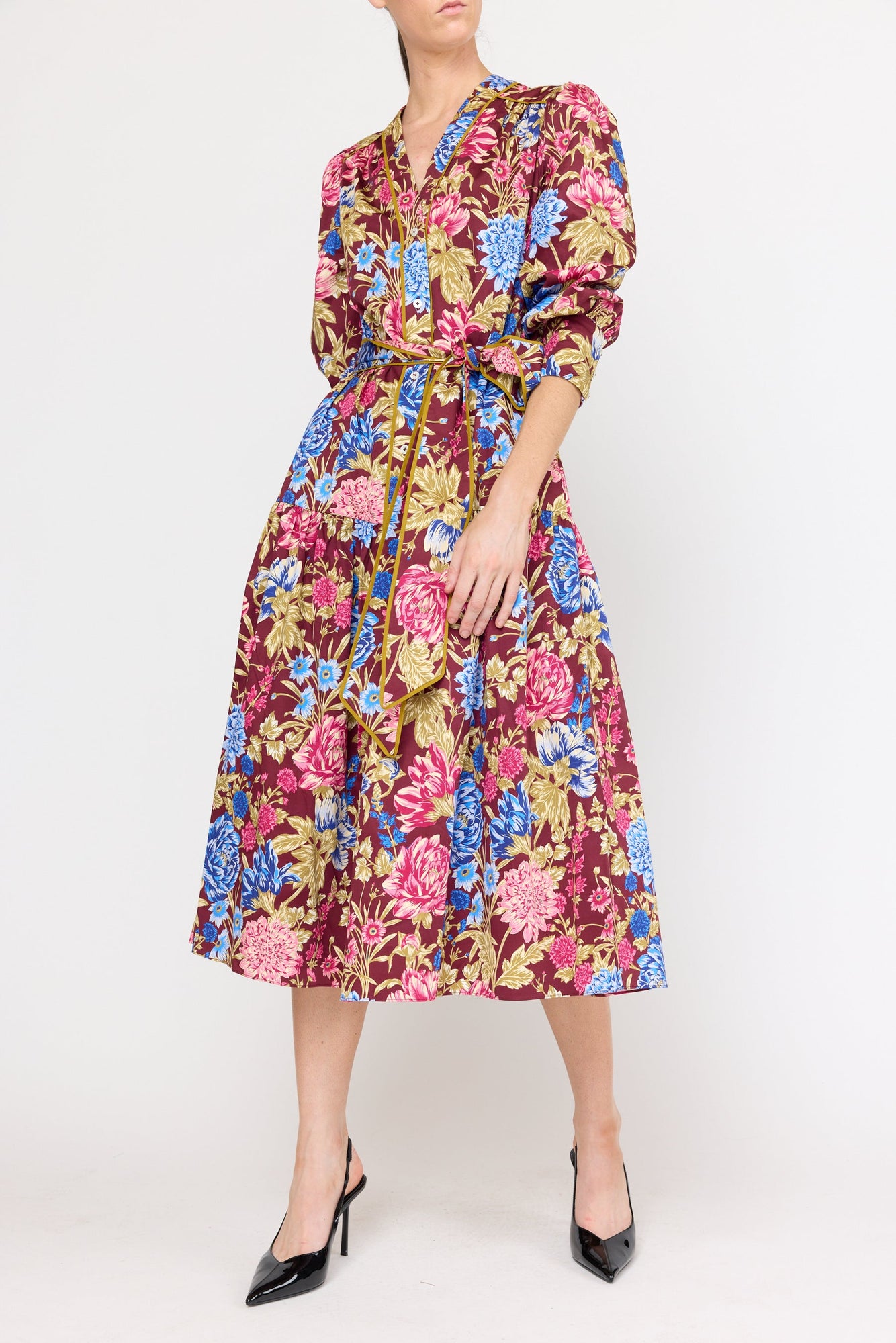 Layla Dress | Carmine Floral