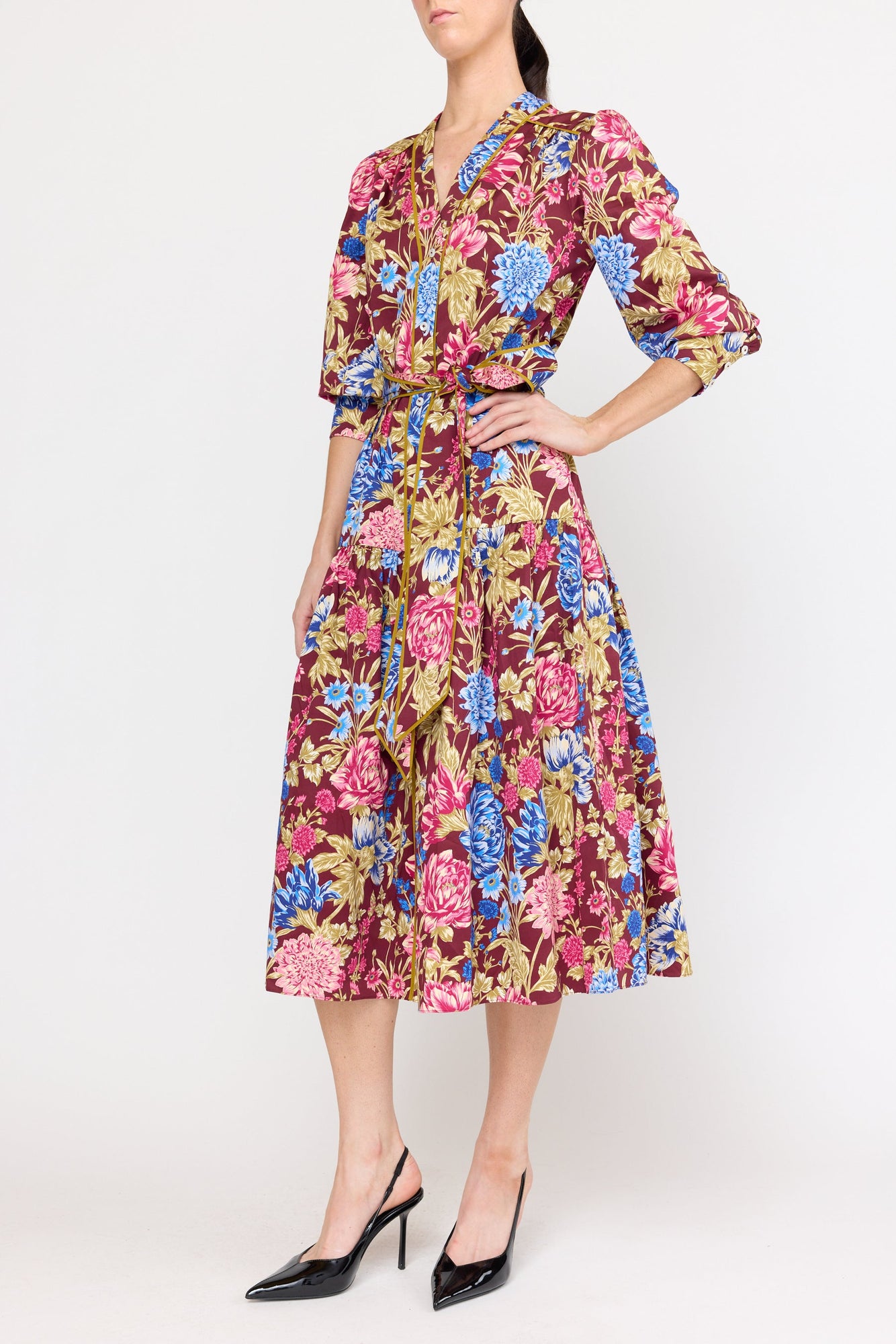 Layla Dress | Carmine Floral
