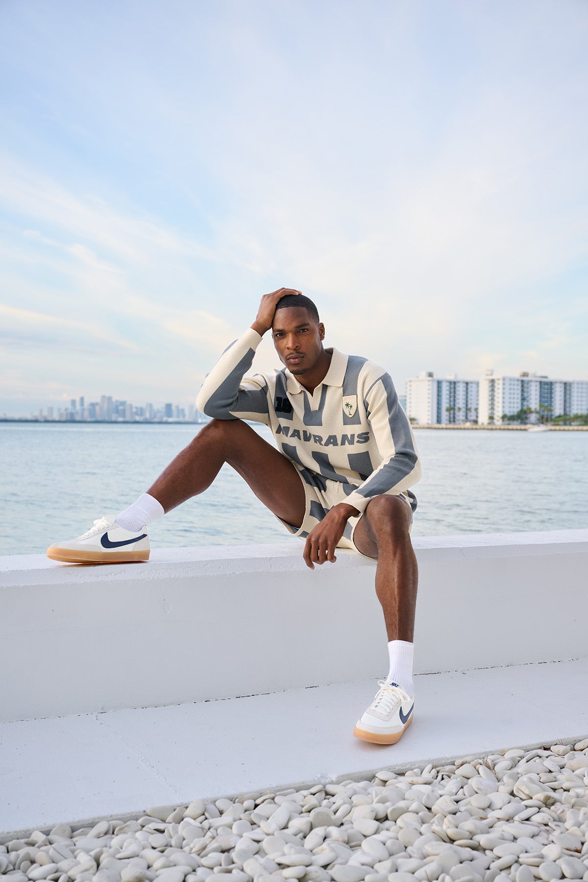 Long Sleeve Rayas Soccer Jersey Polo | Multicolor