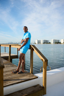 Blue Wavy Stitch Weekend Shirt | Blue