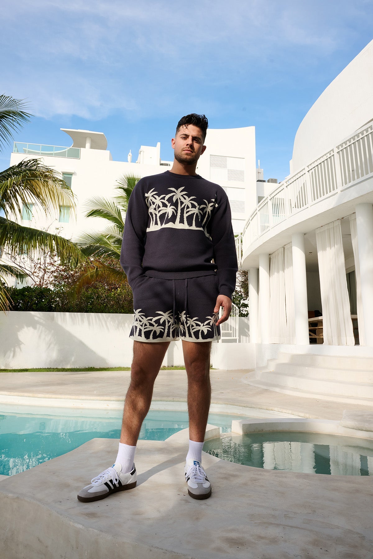 Palm Beach Knit Short | Grey