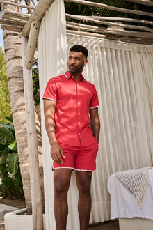 Red Stitch Weekend Shirt | Red